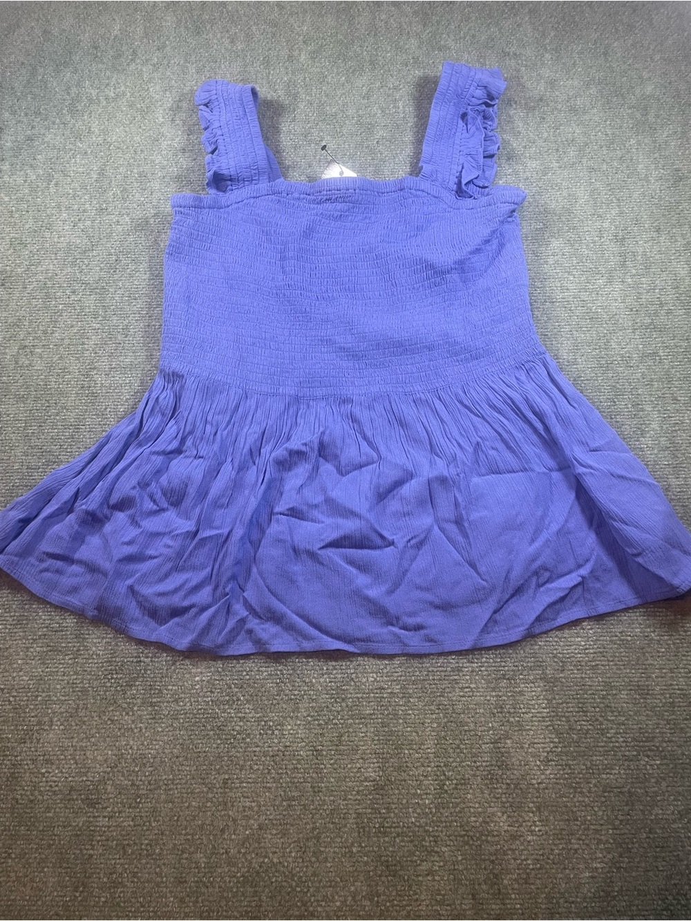 Avenue Lavender CeCe Smocked Textured Tank Top